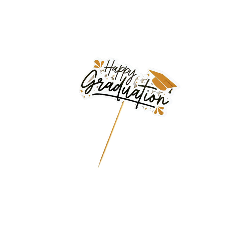 Wholesale 5PCS/PACK Graduation Season Acrylic Paper Cake Card Decoration